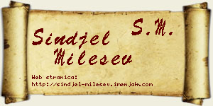 Sinđel Milešev vizit kartica